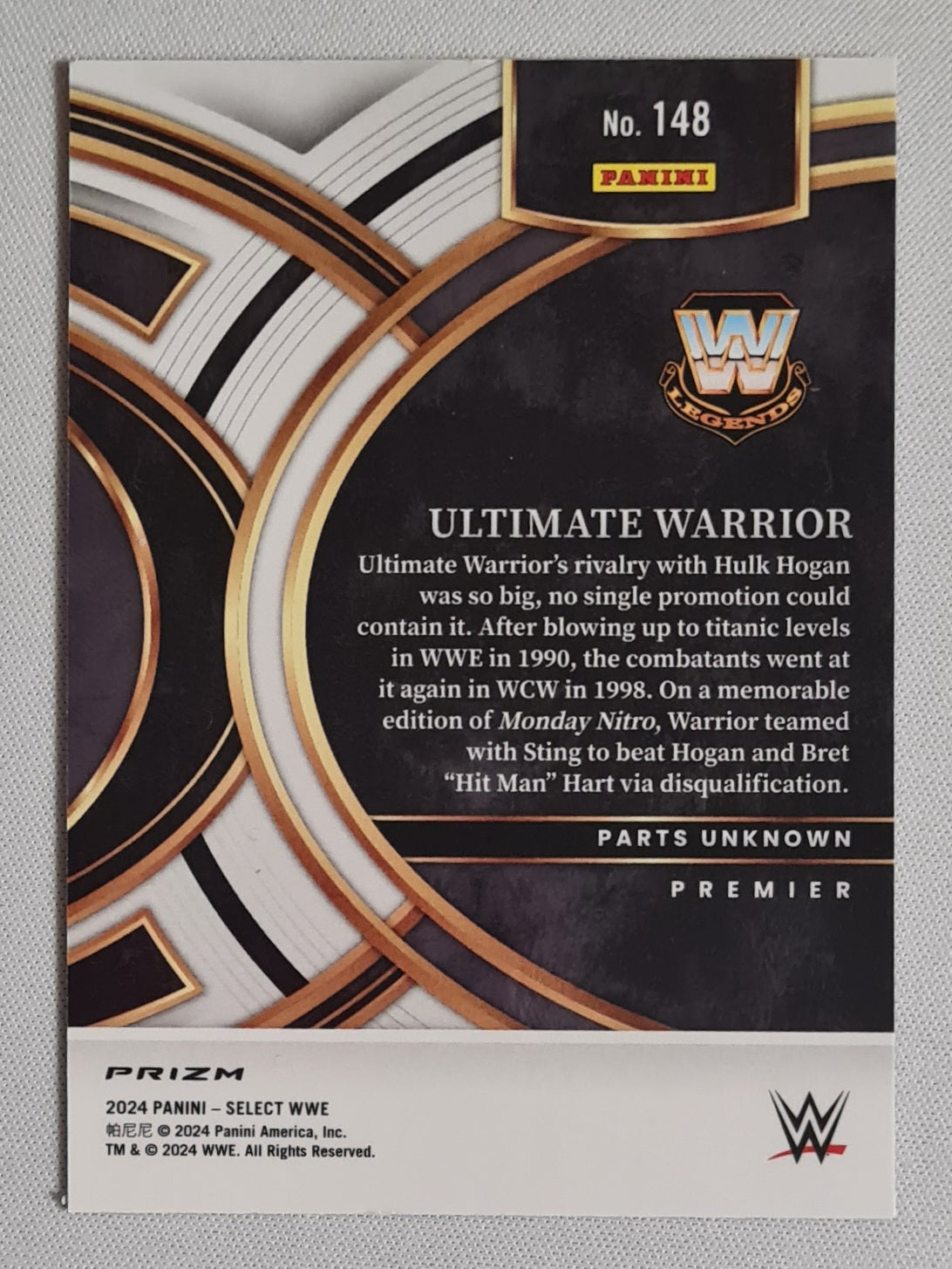Ultimate Warrior - 2024 Panini Select WWE Wrestling Legends #148 Red/White/Blue Prizm