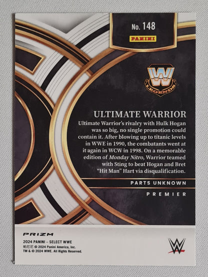 Ultimate Warrior - 2024 Panini Select WWE Wrestling Legends #148 Red/White/Blue Prizm