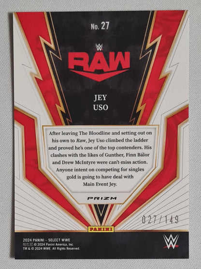 Jey Uso - 2024 Panini Select WWE Wrestling RAW TURBO CHARGED #27 /149