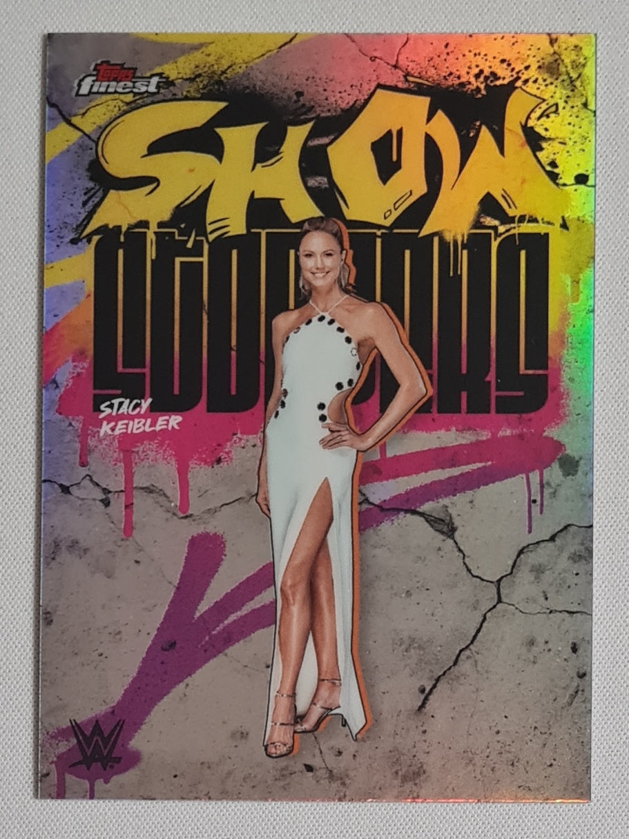Stacy Keibler - 2025 Topps Finest WWE Wrestling SHOW STOPPERS #SSS-SK Refractor