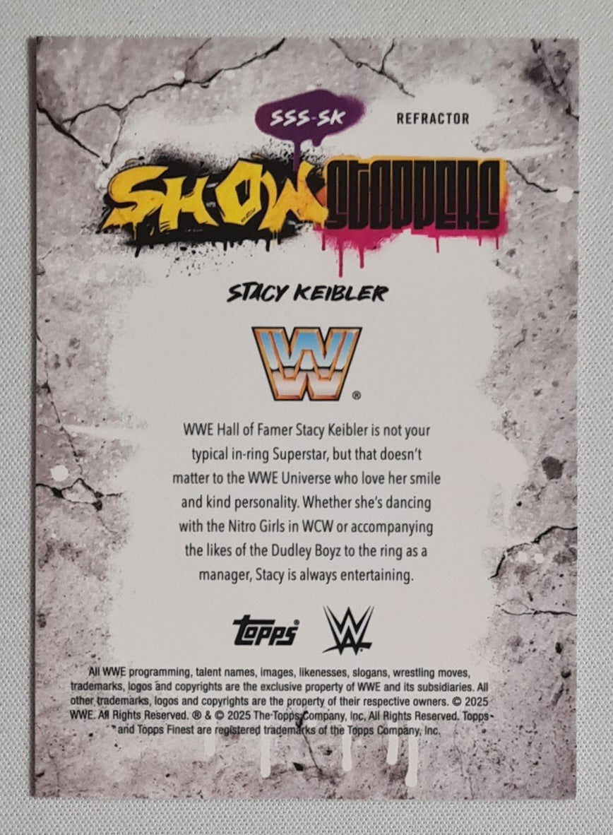 Stacy Keibler - 2025 Topps Finest WWE Wrestling SHOW STOPPERS #SSS-SK Refractor