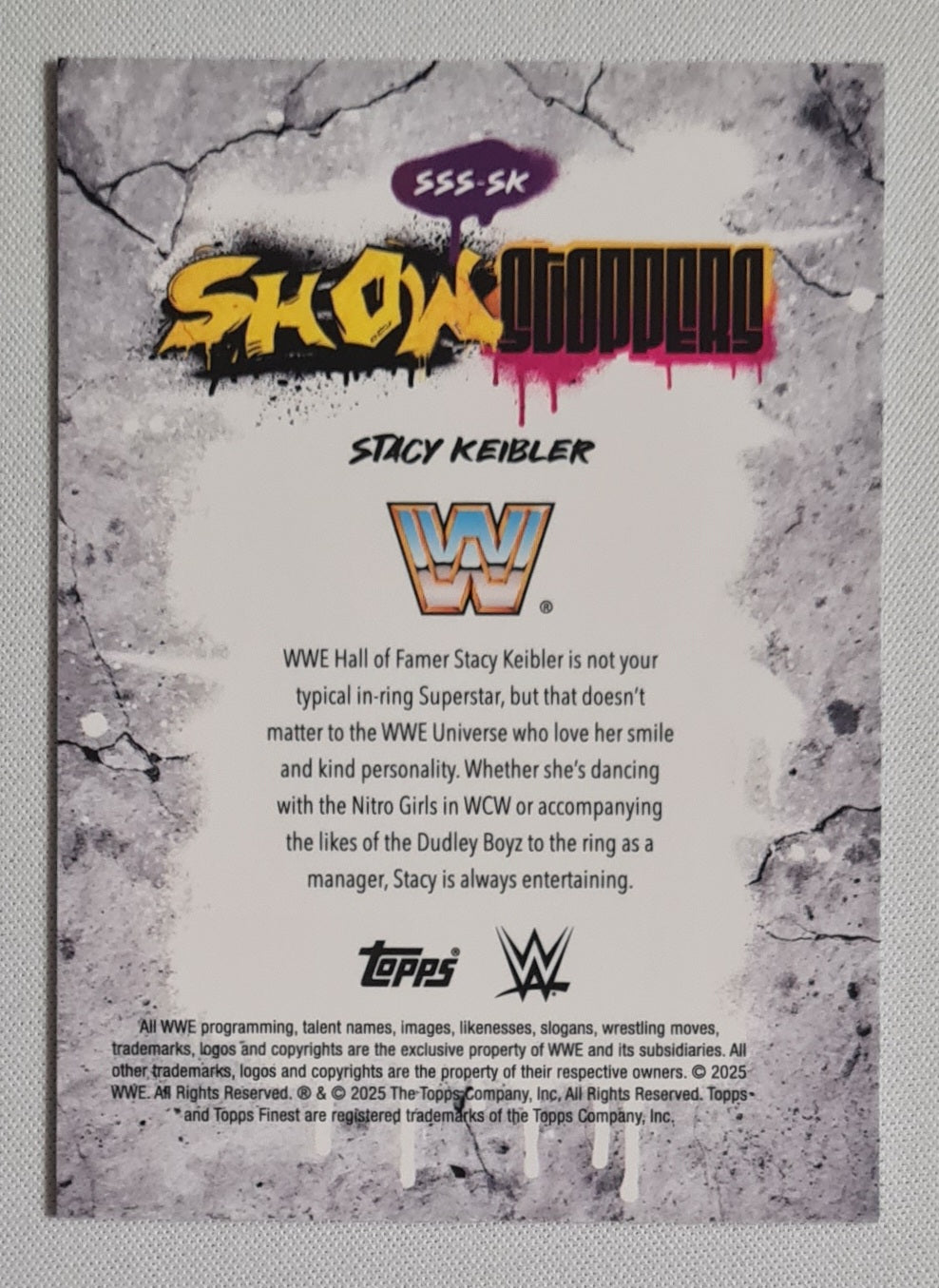 Stacy Keibler - 2025 Topps Finest WWE Wrestling SHOW STOPPERS #SSS-SK Checkerboard