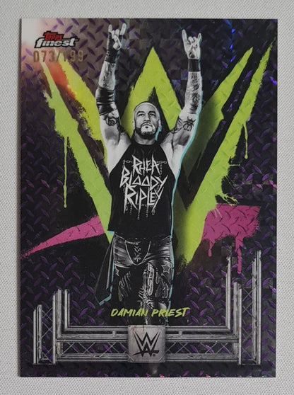 Damian Priest - 2025 Topps Finest WWE Wrestling SMACK DOWN #66 Common /199