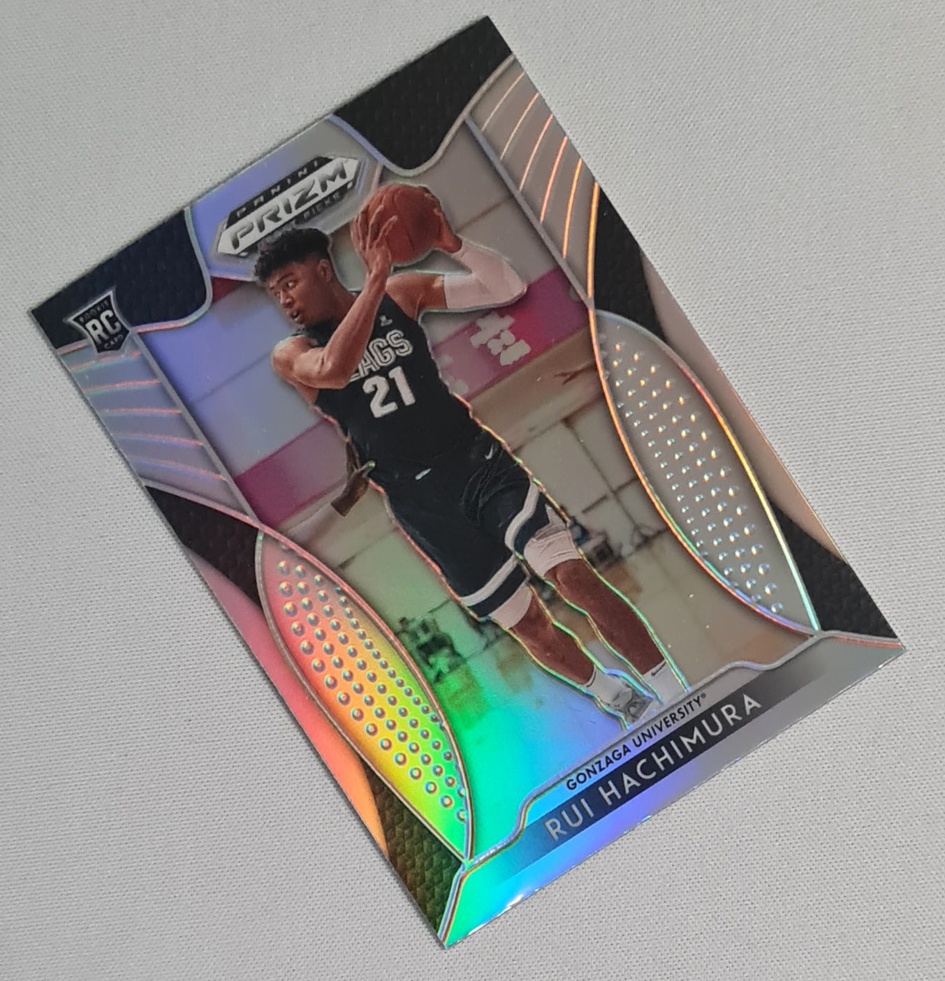 Rui Hachimura - 2019 Panini Prizm Draft Picks Gonzaga University (RC) #73 Refractor