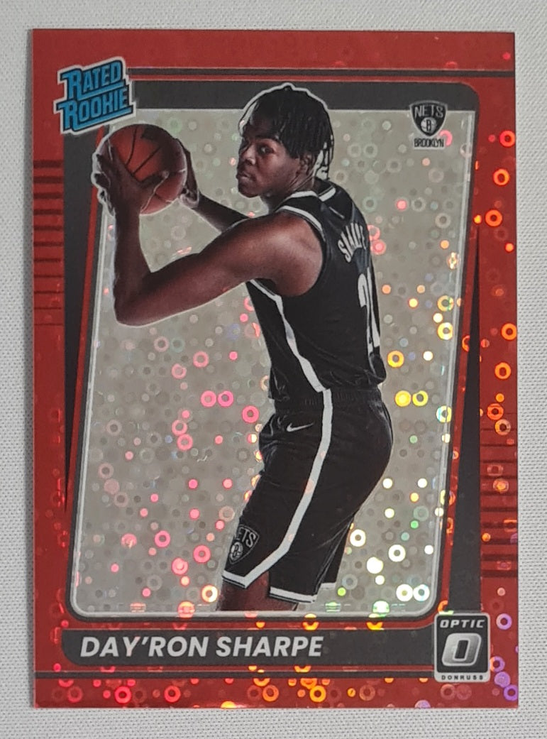 Day'Ron Sharpe - 2021/22 Panini Donruss Optic Basketball NBA Brooklyn Nets Rated Rookie #165 Disco Refractor /85