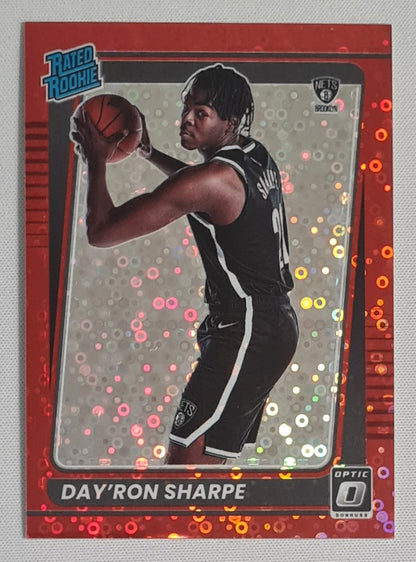 Day'Ron Sharpe - 2021/22 Panini Donruss Optic Basketball NBA Brooklyn Nets Rated Rookie #165 Disco Refractor /85