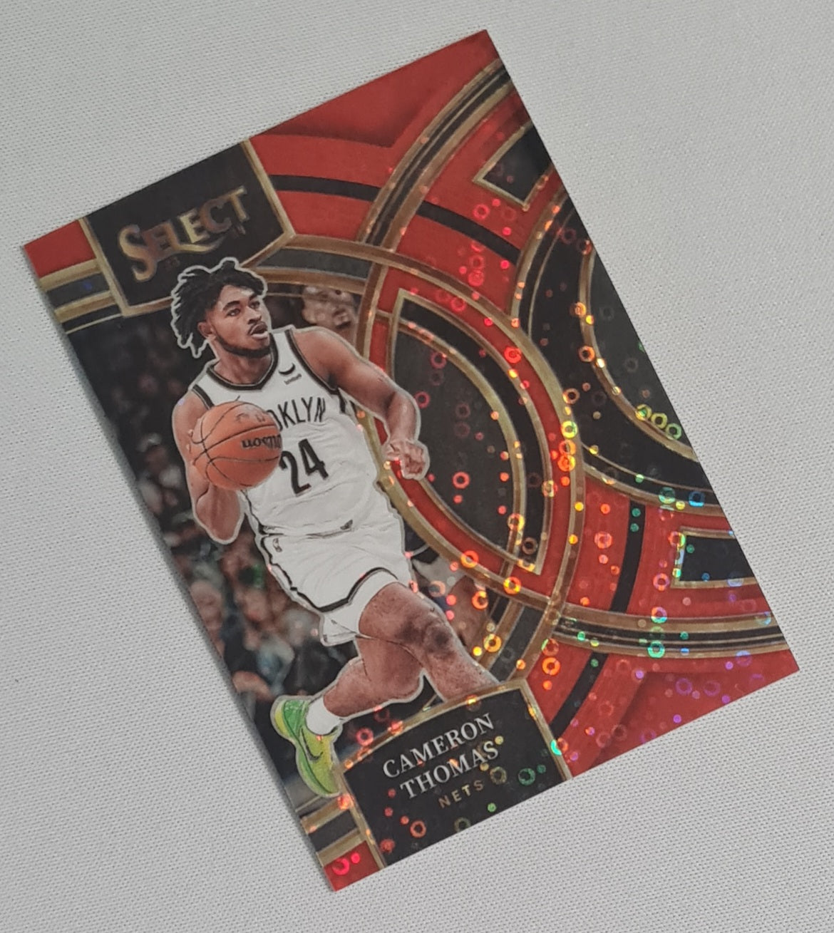 Cameron Thomas - 2023/24 Panini Select Basketball NBA Nets Brooklyn #195 Premier /49 Red Disco Refractor