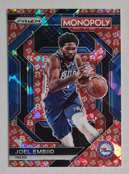 Joel Embiid - 2023/24 Panini Prizm Basketball NBA 76ers MONOPOLY #PS7 Red Dice All star