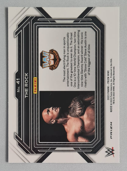 The Rock - 2023 Panini Prizm WWE Wrestling Legends  #41 Red Prizm