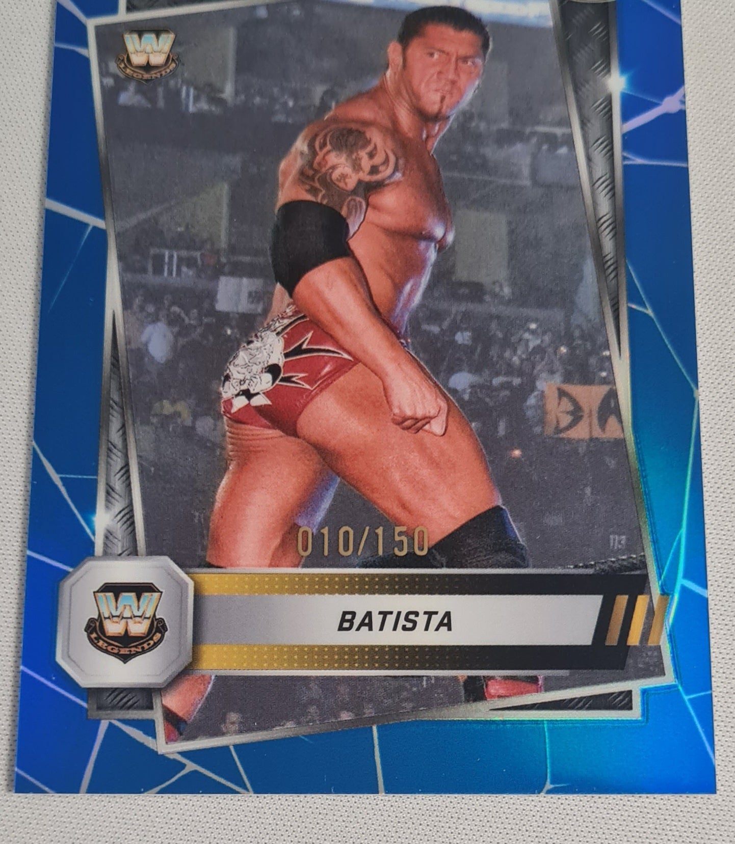 Batista - 2025 Topps WWE Wrestling Legends #43 Blue Laser Refractor /150