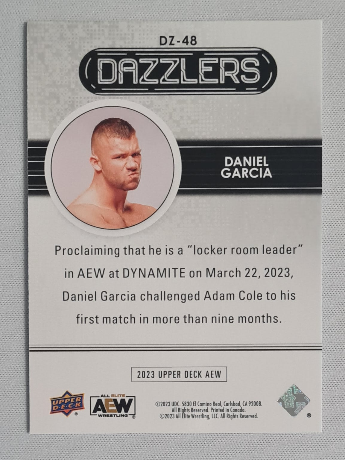 Daniel Garcia - 2023 Upper Deck AEW DAZZLERS Wrestling #DZ-48