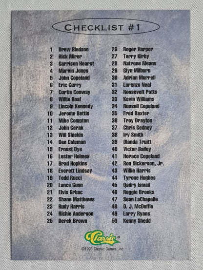 NFL Draft - 1993 Classic Games Checklist #1