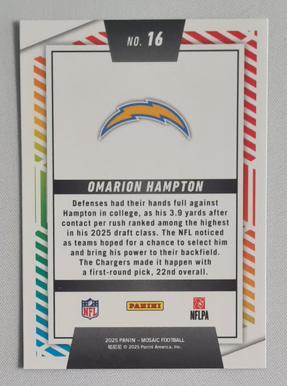 Omarion Hampton  - 2025 Panini Mosiac Men of Mastery (RC) #16