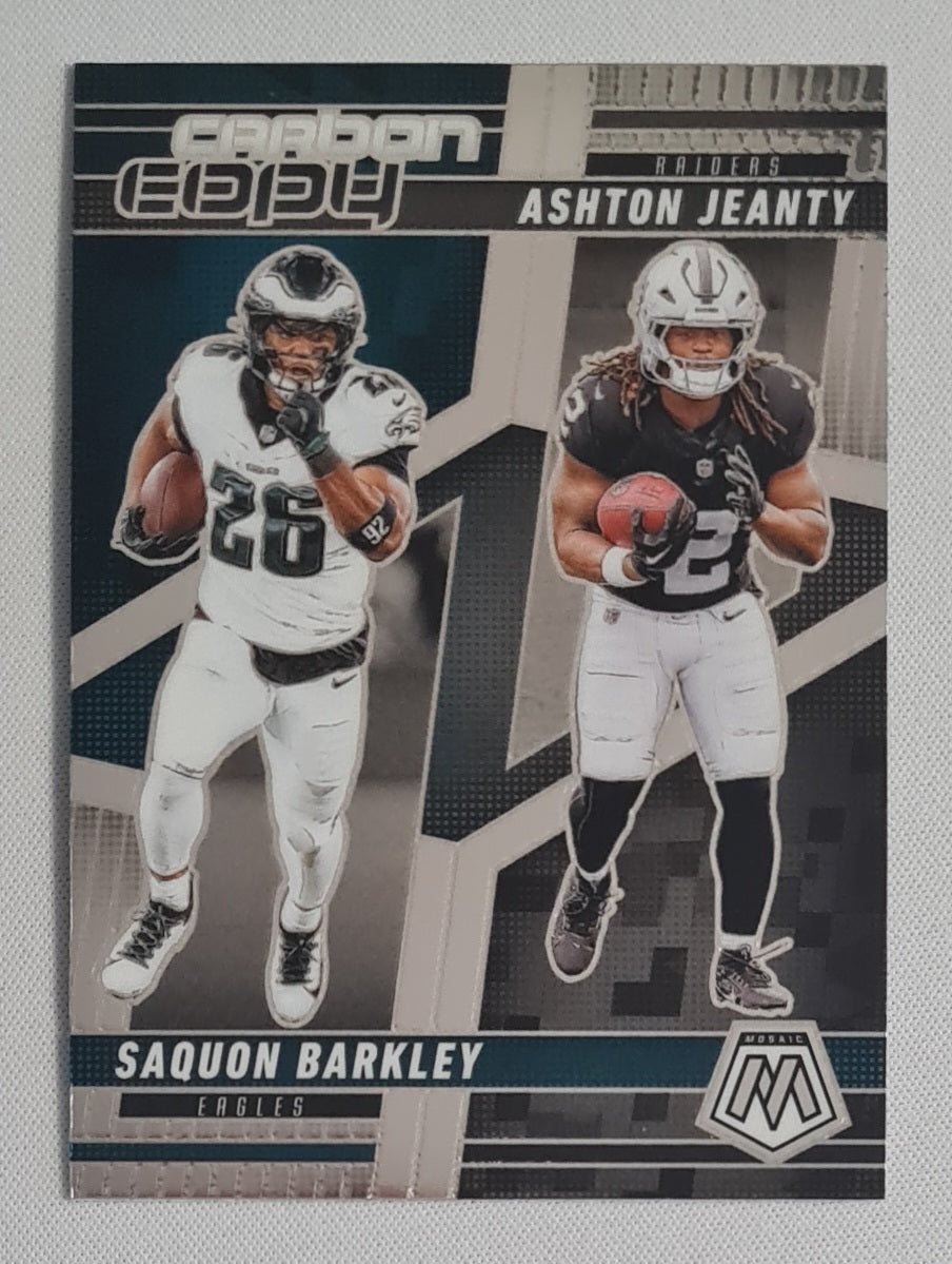 Saquon Barkley Ashton Jeanty - 2025 Panini Mosaic Carbon Copy #CC0-8