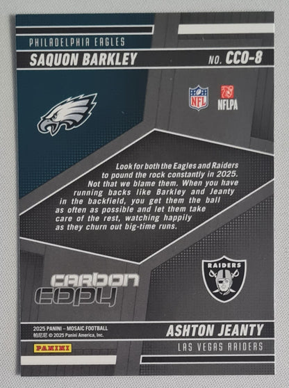 Saquon Barkley Ashton Jeanty - 2025 Panini Mosaic Carbon Copy #CC0-8
