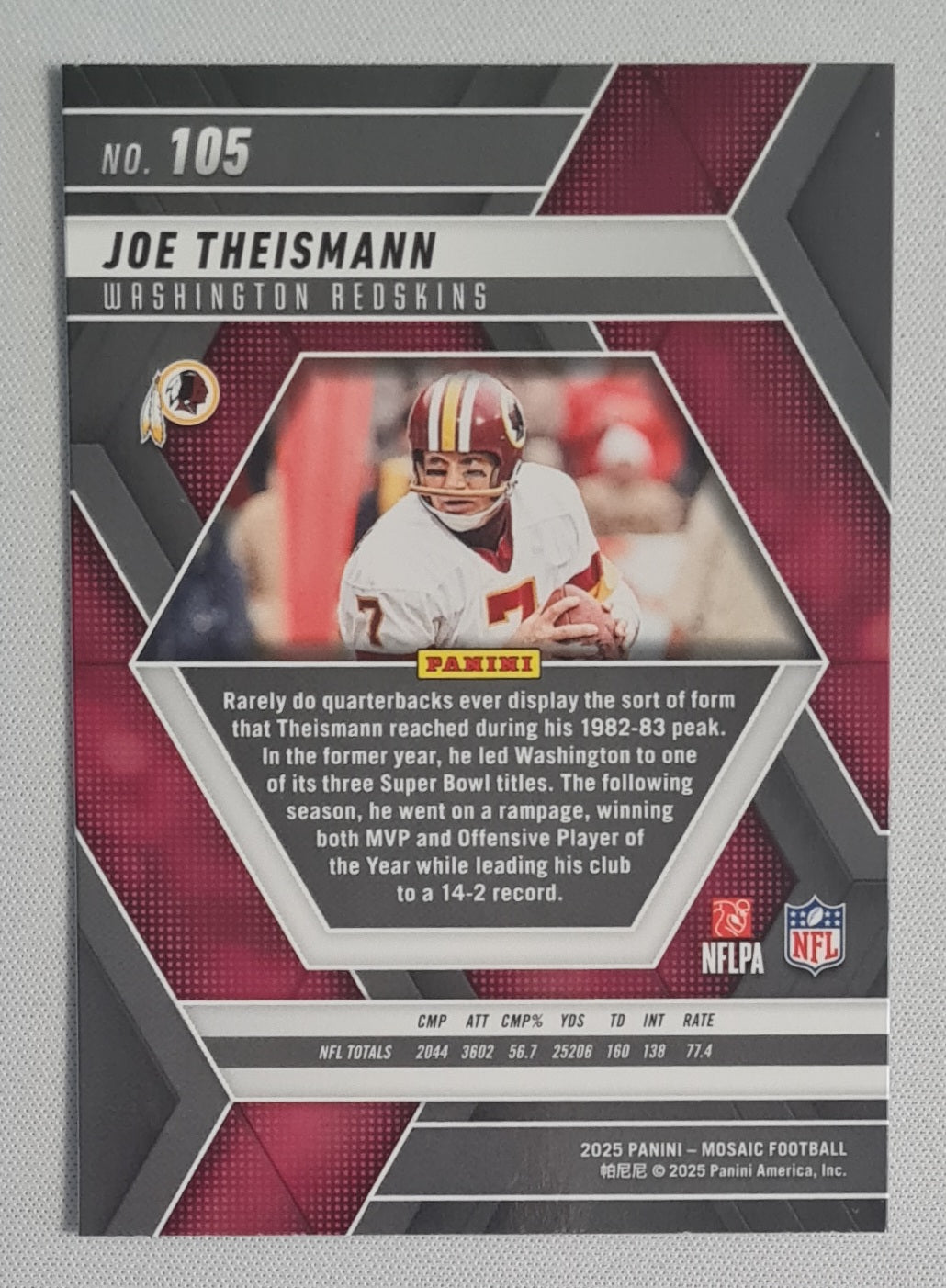 Joe Theismann - 2025 Panini Mosaic #105