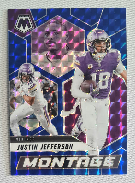 Justin Jefferson - 2025 Panini Mosaic Montage Blue /99 #27