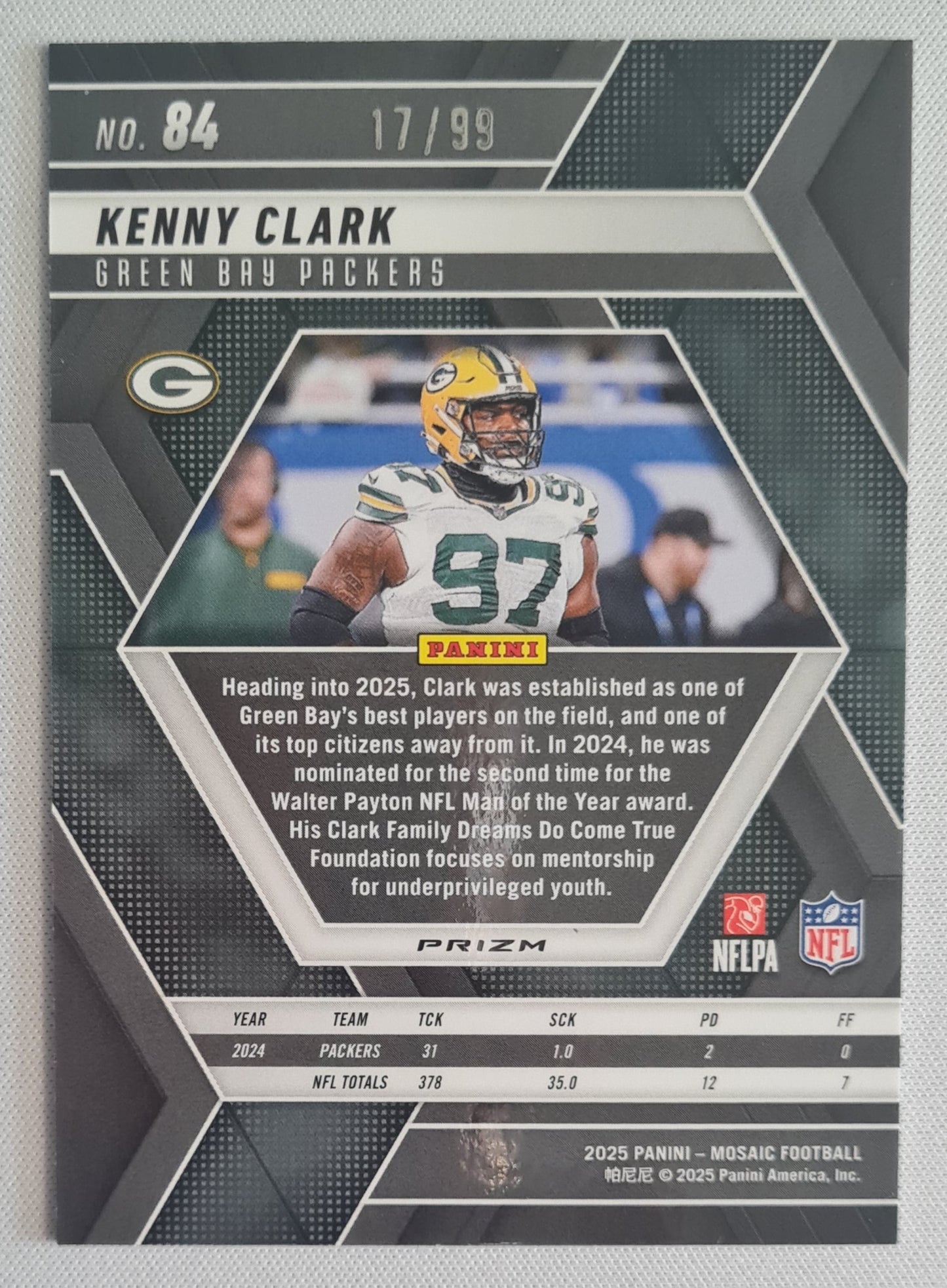 Kenny Clark - 2025 Panini Mosaic Blue /99 #84
