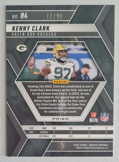 Kenny Clark - 2025 Panini Mosaic Blue /99 #84