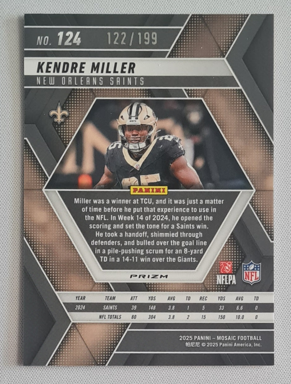 Kendre Miller - 2025 Panini Mosaic Orange /199 #124