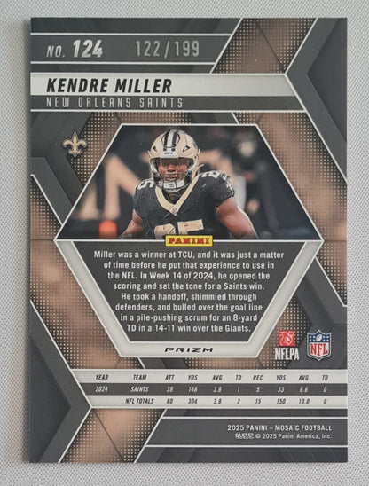 Kendre Miller - 2025 Panini Mosaic Orange /199 #124