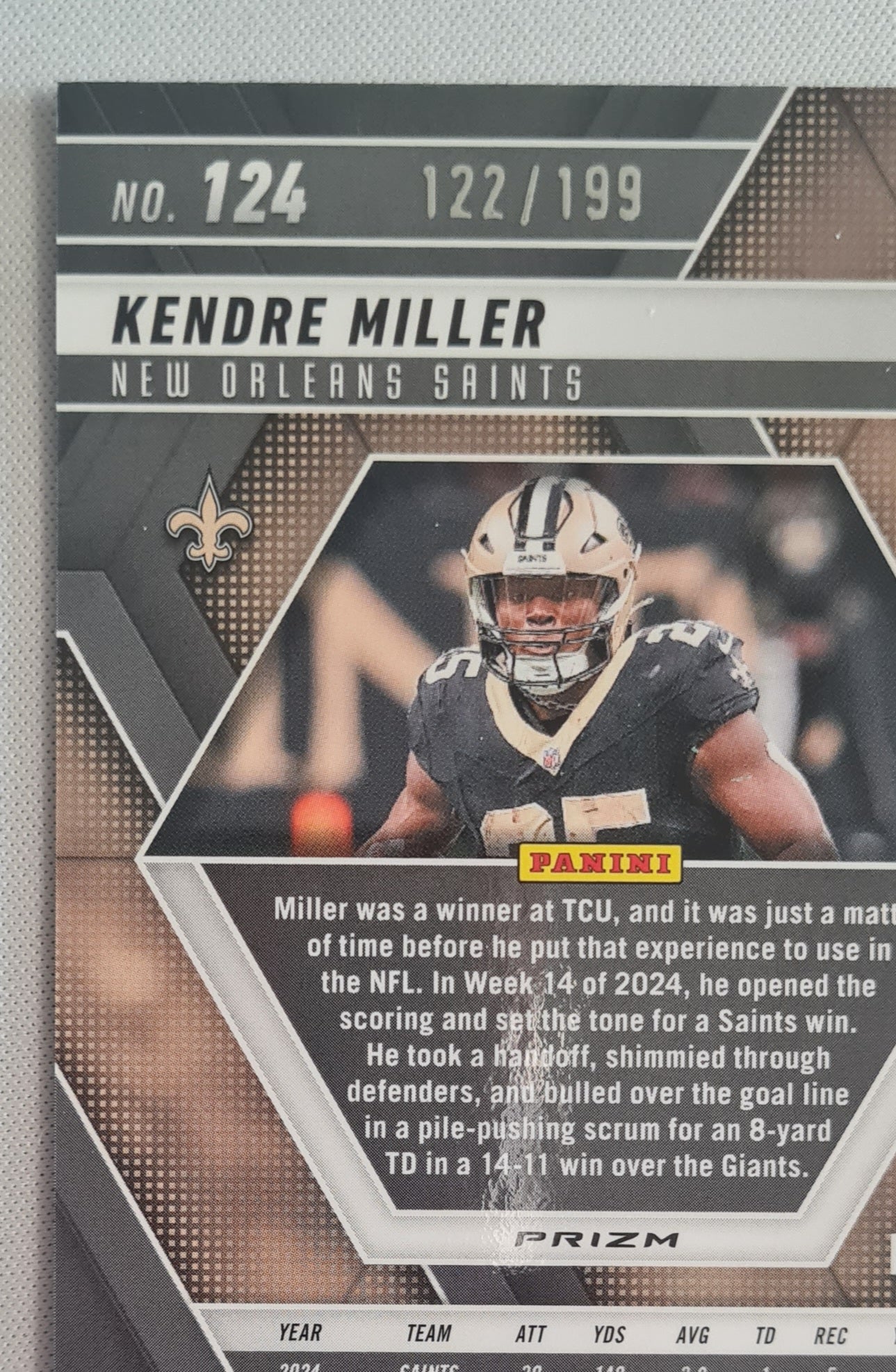 Kendre Miller - 2025 Panini Mosaic Orange /199 #124