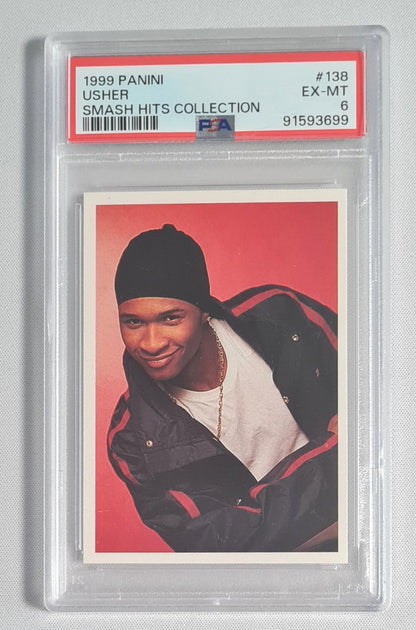 Usher - 1999 Panini Smash Hits Collection #138 PSA 6