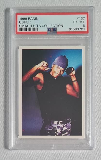 Usher - 1999 Panini Smash Hits Collection #137 PSA 6