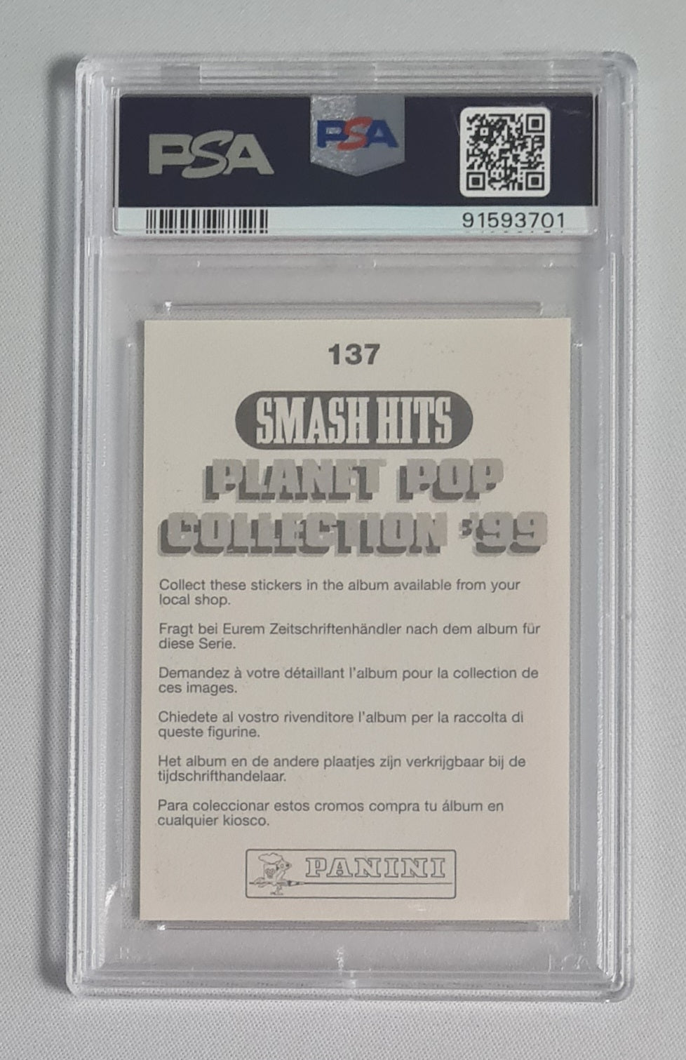 Usher - 1999 Panini Smash Hits Collection #137 PSA 6