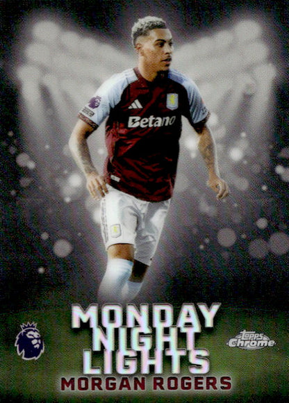 Morgan Rogers - 2026 Topps Chrome Premier League Monday Night Lights #MNL-11 Aston Villa