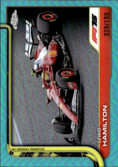 Lewis Hamilton - 2025 Topps Chrome F1 Aqua Refractor /199 #76