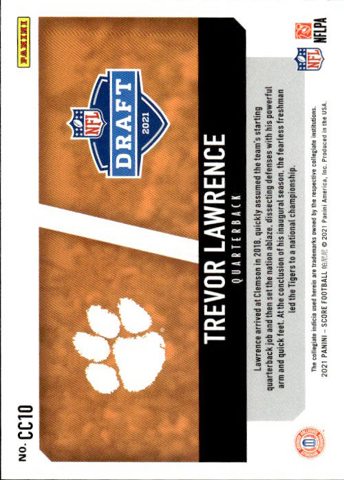 Trevor Lawrence - 2021 Panini Score Football Collegiate Champions #CC10 Clemson