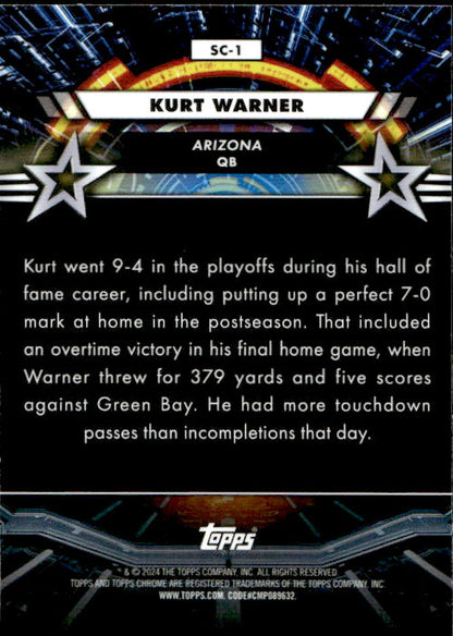 Kurt Warner - 2024 Topps Chrome Star Command #SC-1 Arizona Cardinals