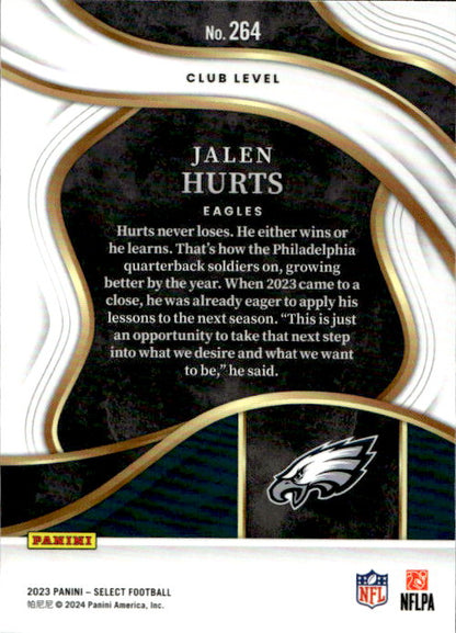 Jalen Hurts - 2023 Panini Select Club Level #264 Philadelphia Eagles