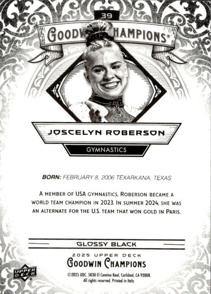 Joscelyn Roberson - 2025 Upper Deck Goodwin Champions Glossy Black #39