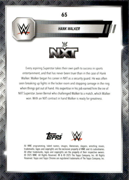 Hank Walker - 2025 Topps Chrome WWE Silver #65