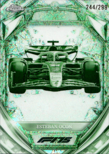 Esteban Ocon - 2025 Topps Chrome F1 Night Vision Mini Diamond 75th Anniversary /299 #D75-33