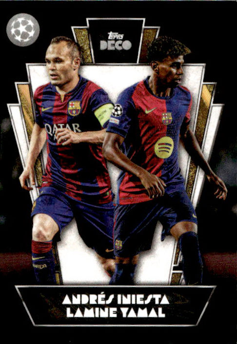 Andres Iniesta & Lamine Yamal - 2024/25 Topps Deco Then & Now FC Barcelona