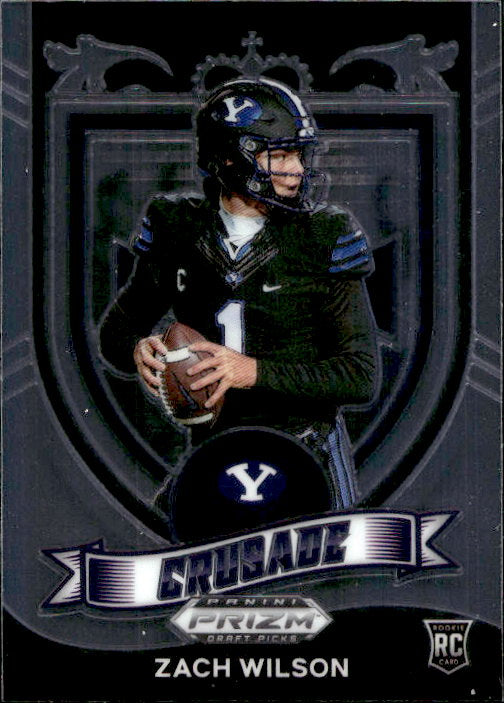 Zach Wilson - 2021 Panini Prizm Draft Picks Crusade #168 New York Jets