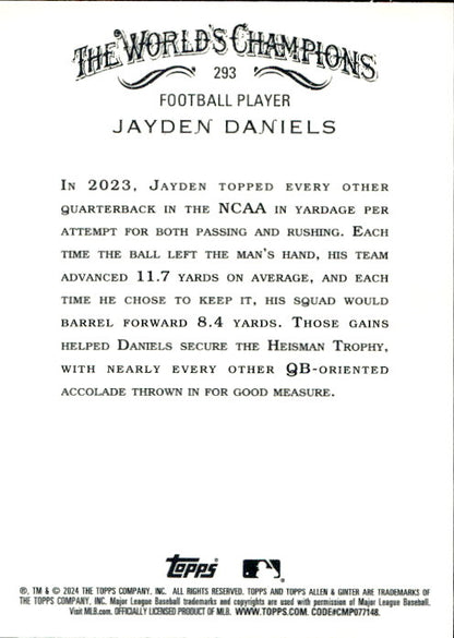 Jayden Daniels - 2024 Topps Allen & Ginter #293