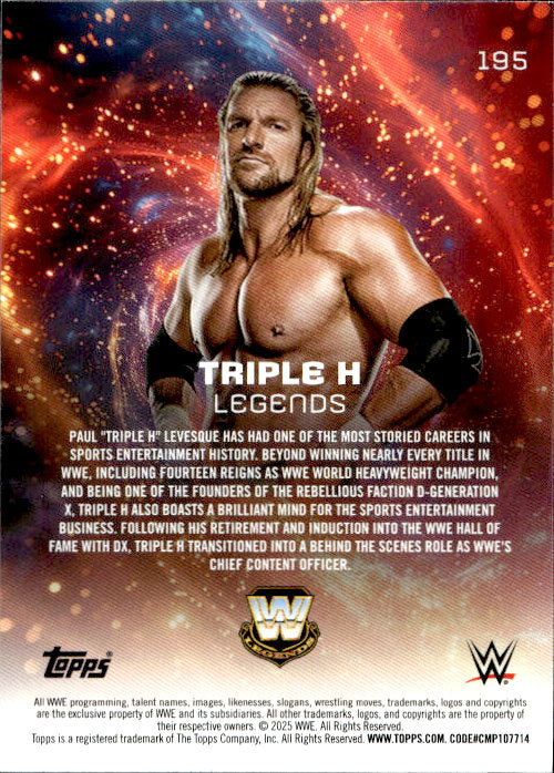 Triple H - 2025 Topps WWE Universe #195