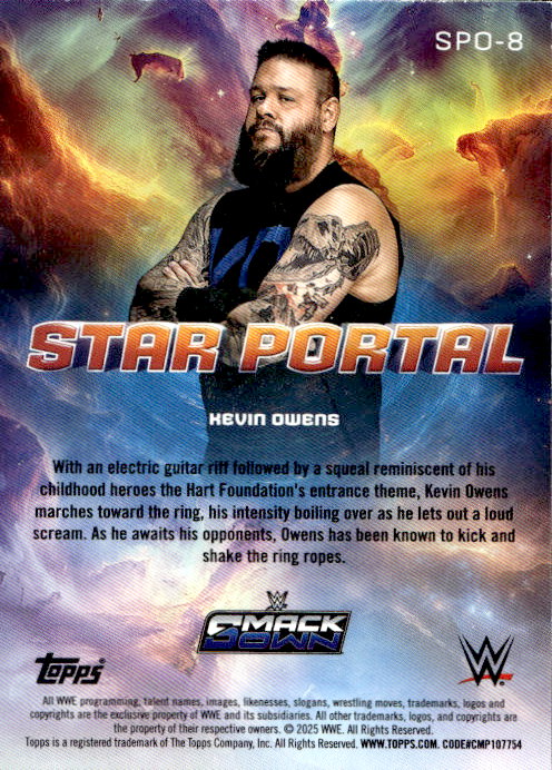 Kevin Owens - 2025 Topps WWE Universe Star Portal #SPO-8