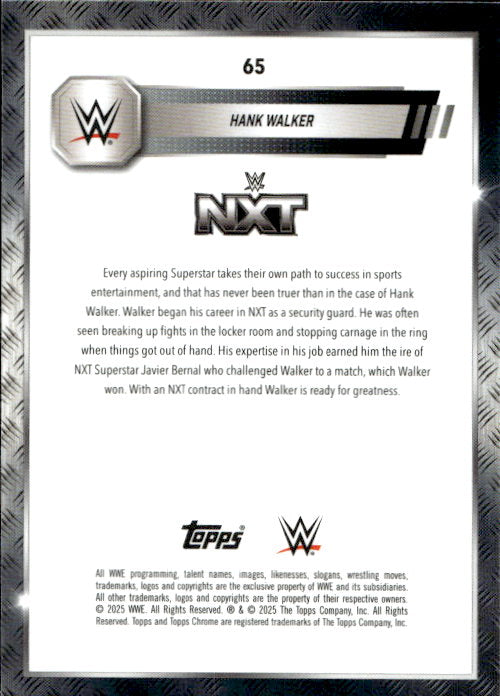 Hank Walker - 2025 Topps Chrome WWE Hyper #65