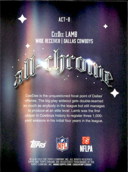 CeeDee Lamb - 2025 Topps Chrome NFL All Chrome #ACT-8 Dallas Cowboys