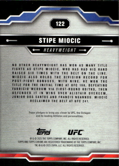 Stipe Miocic - 2025 Topps Chrome UFC X Fractor #122