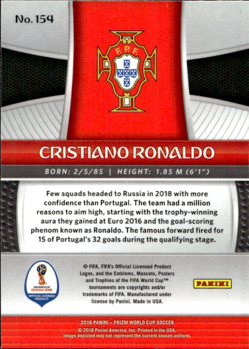 Cristiano Ronaldo - 2018 Panini Prizm World Cup #154 Portugal