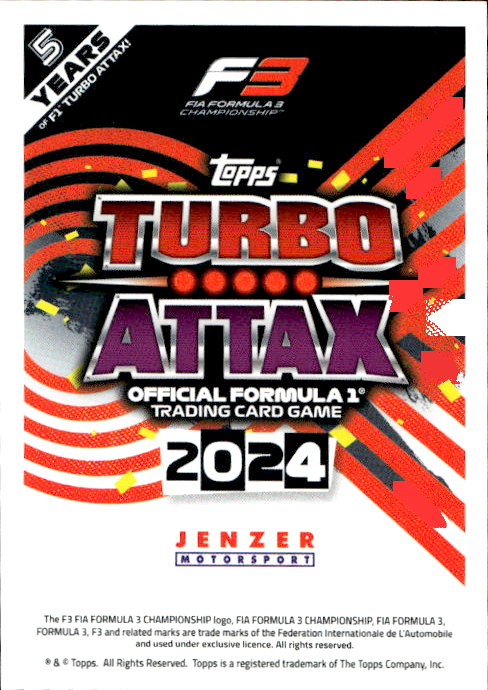 Matias Zagazeta - 2024 Topps F1 Turbo Match Attax Hero #291
