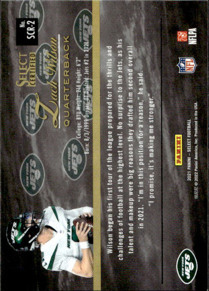 Zach Wilson - 2021 Panini Select Football Select Certified #SCR-2 New York Jets