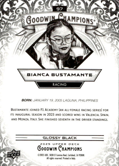 Bianca Bustamante - 2025 Upper Deck Goodwin Champions Glossy Black #97