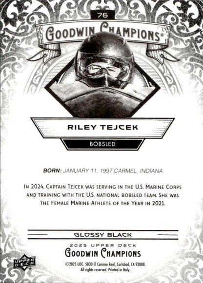 Riley Tejeck - 2025 Upper Deck Goodwin Champions Glossy Black #76